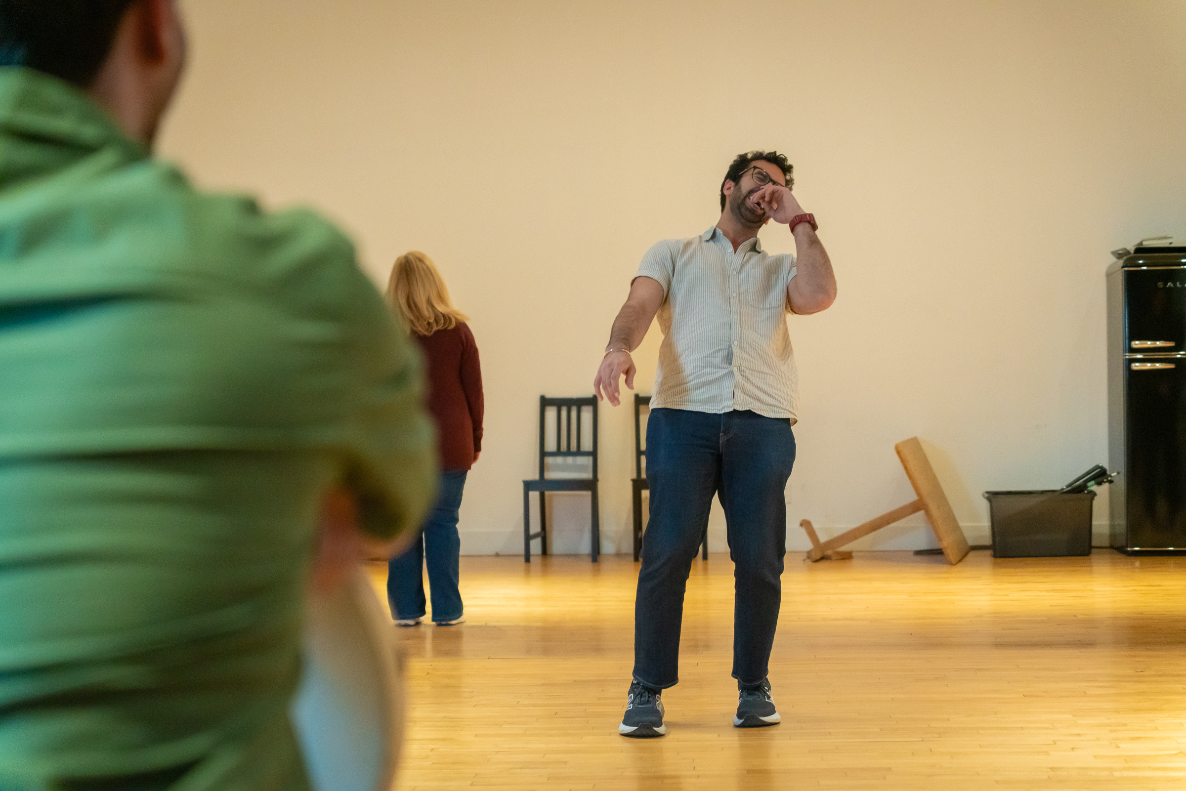 Student performing in workshop